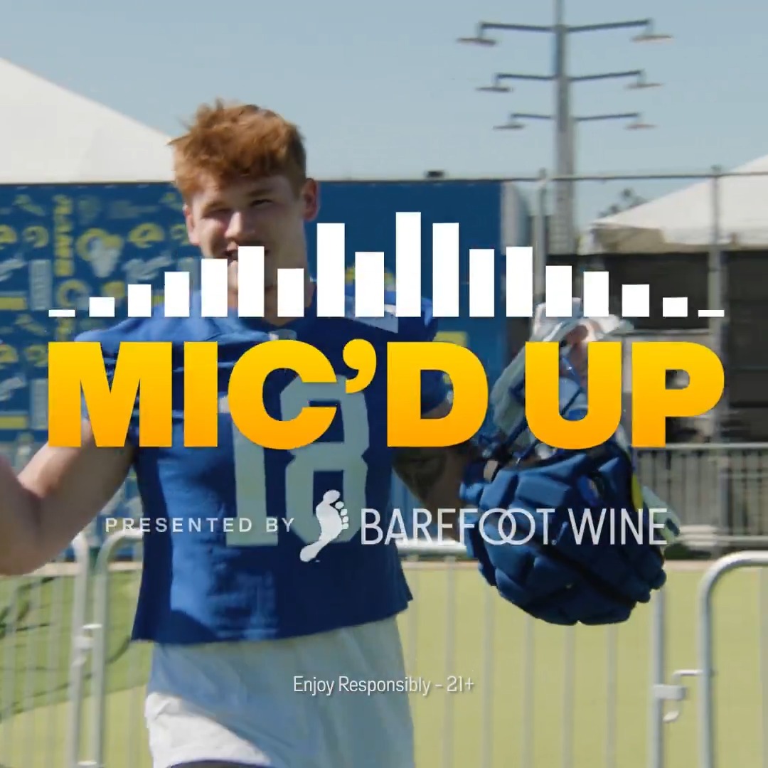 "That's the endzone... 'I'm very familiar with that.'" Mic'd Up with rookie TE Terrance Ferguson. 🎤