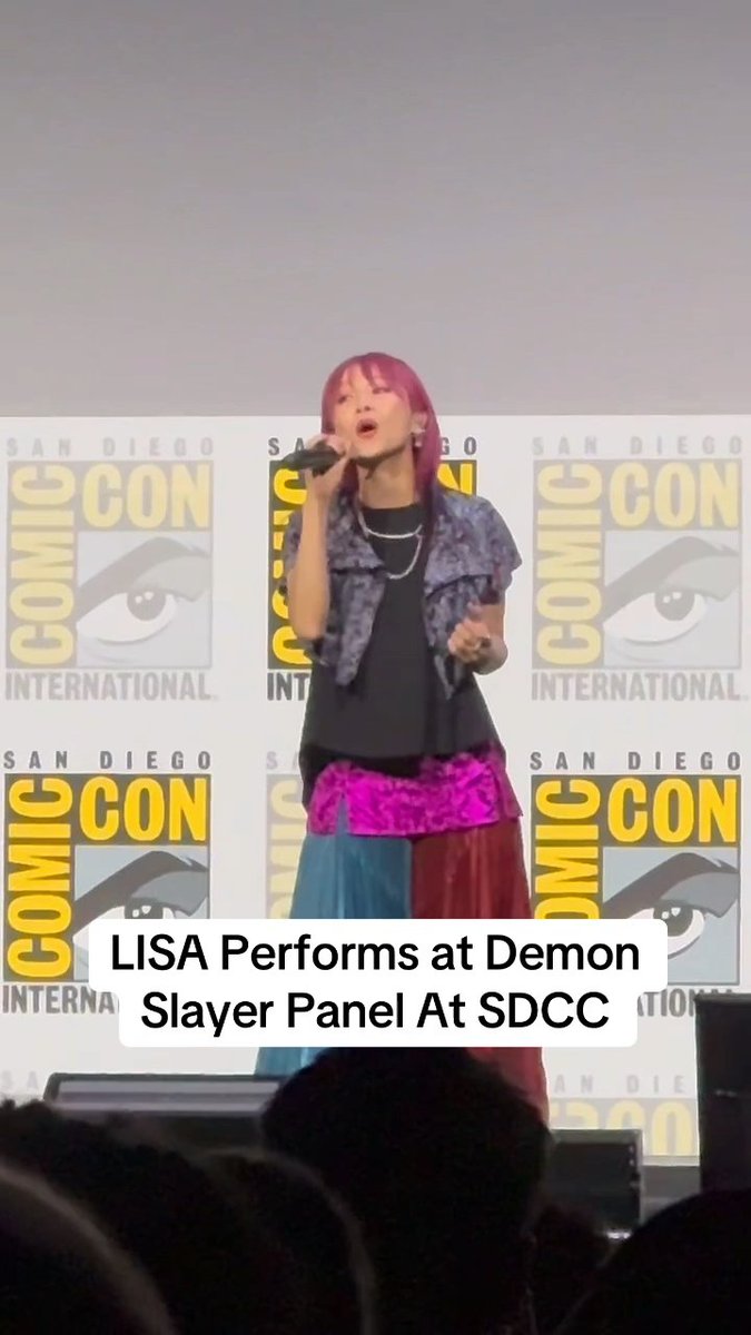 LISA performs at #DemonSlayer panel at #SDCC.