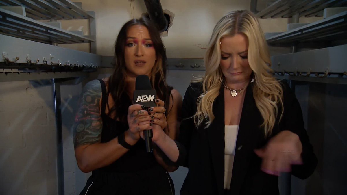 "YOU CAN'T STOP STAT!" Kris Statlander continues to taunt Willow Nightingale! Watch #AEWCollision presented by #SharkWeek LIVE on TNT & HBO Max