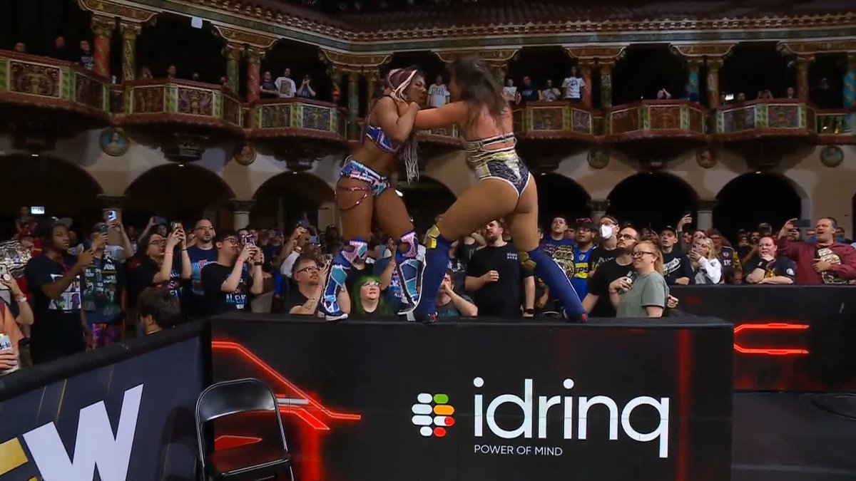 .Athena is ROH & All Elite! with a powerbomb of her own right to the floor! Watch #AEWCollision presented by #SharkWeek LIVE on TNT & HBO Max