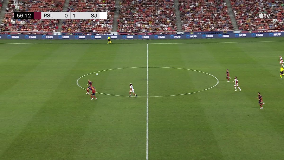 Diogo Gonçalves puts it into the mixer and @RealSaltLake equalize off an SJ own goal 💥