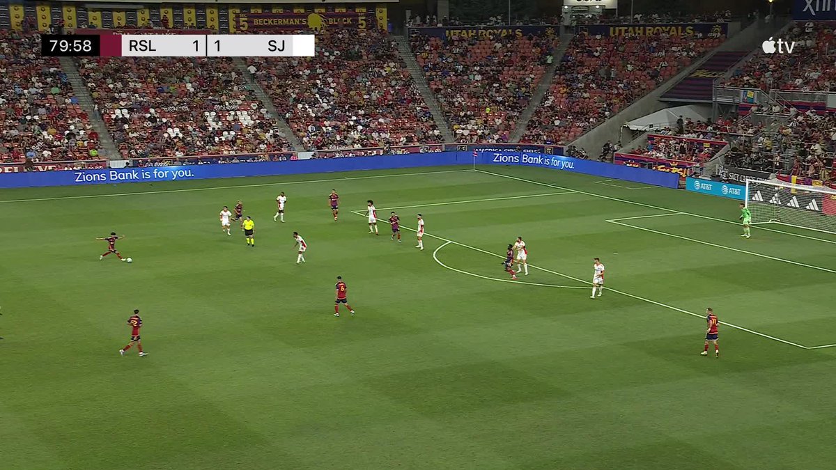 Braian Ojeda with the finish to give Real Salt Lake the advantage late against San Jose 👊