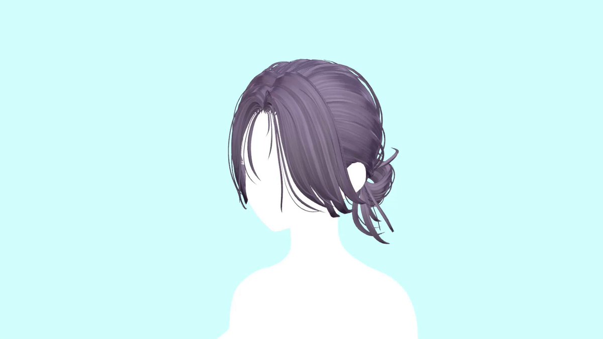💜#ぽてくろ 新作情報💜 「LooseCustomHair」製作中🥳✨ 前髪3種、横髪2種、後ろ髪7種のカスタマイズできちゃう髪型です👏 ExMenuから切り替えできるギミックも同梱🙆‍♀️ 対応予定（11Avatar） 森羅/マヌカ/ミルティナ/しなの/ラシューシャ/ショコラ/しお/水瀬/狛乃/伊依/墨惺 発売日は8月11日(月)予定です🫶 続報をお待ちください🙏✨