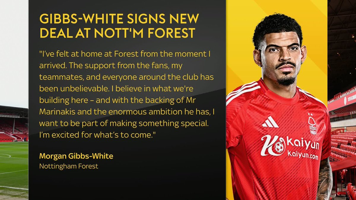 Morgan Gibbs-White's statement after signing a new contract at Nottingham Forest 🚨