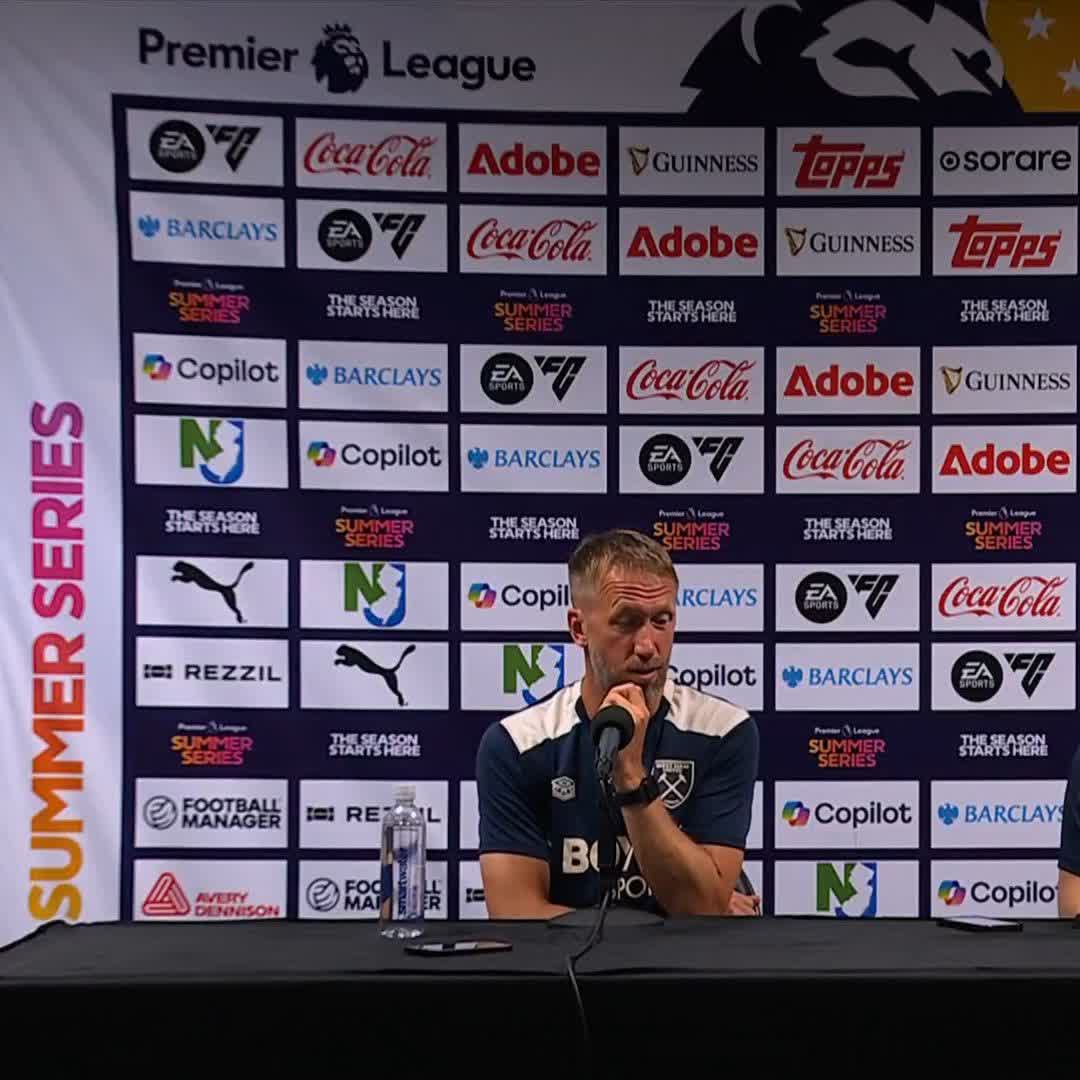 "We just have to support Lucas" West Ham's Graham Potter on Luca's Paqueta's spot fixing charges.