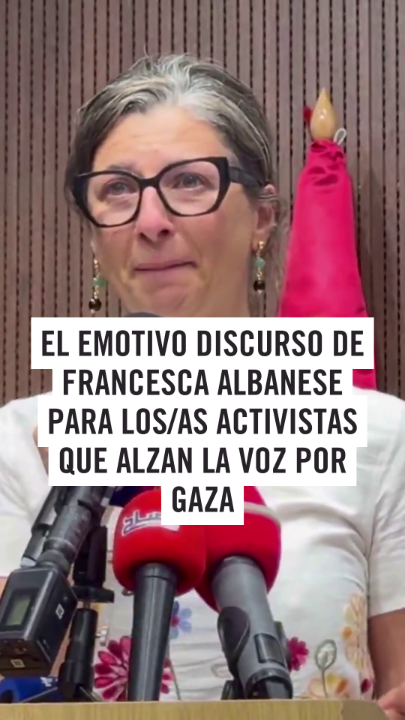 No importa cuando escuches estas palabras de Francesca Albanese contra el genocidio en Gaza, porque seguro que te emocionan. 😢 ¿Y qué recibe a cambio la relatora especial de la ONU sobre el Territorio Palestino Ocupado? Una sanción de EEUU. Vergüenza: