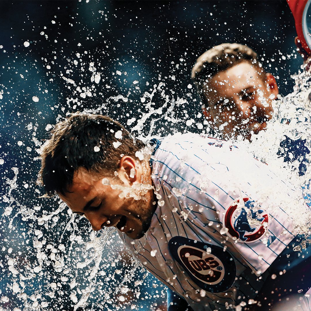 10 years ago today, Kris Bryant crushed his first career walk-off home run, a 2-run blast against the Rockies.