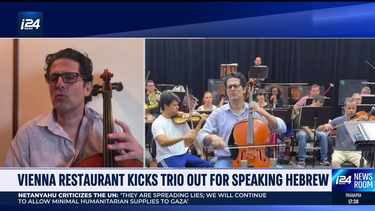 "When I spoke Hebrew, he looked me in the eyes and said, 'Stand up and leave. I'm not serving you food or drinks.'" World-renowned cellist & conductor Amit Peled recounts how he was kicked out of a Vienna restaurant for speaking Hebrew.