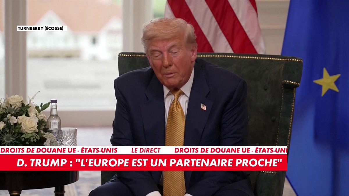 Donald Trump réagit à propos de la situation à Gaza : «Nous avons donné 16 millions de dollars il y a quelques semaines pour de la nourriture à Gaza, et personne ne l'a mentionné, aucun pays européen n'a fait quoi que ce soit.»