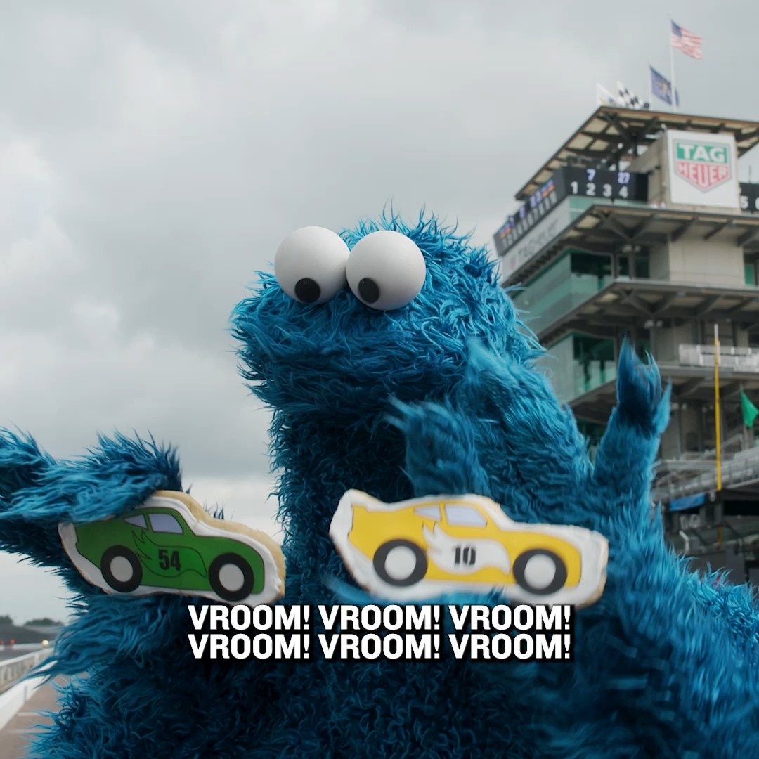 C is for Cookie and Challenge ... In-Season Challenge! Thanks for making your pick at Indianapolis Motor Speedway, Cookie Monster!