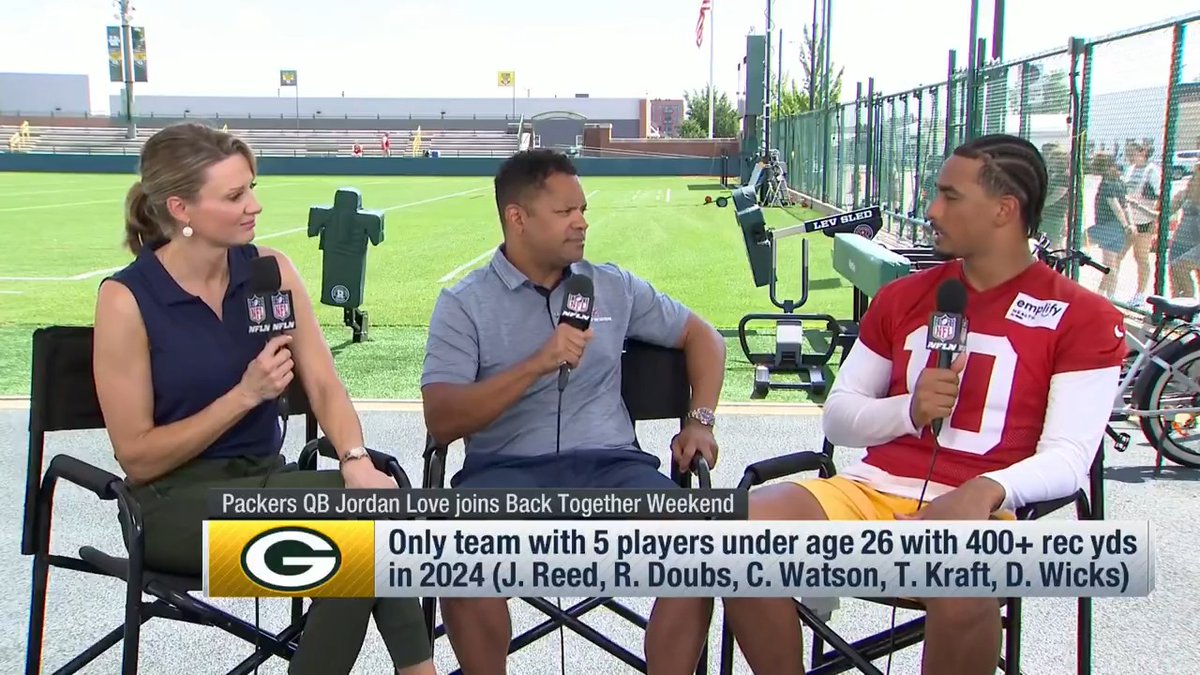 Jordan Love with high praise for each of the weapons in the Green Bay Packers' offense 🙌 Back Together Weekend – Live on @NFLNetwork Stream on NFL+