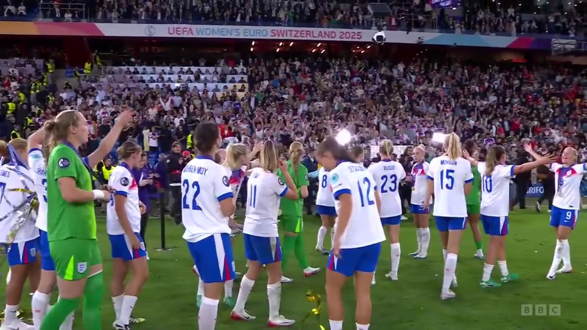 Bottle this feeling, Lionesses. You've earned this. #BBCFootball #WEURO2025