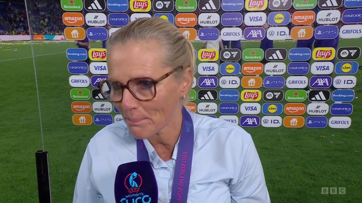 🗣️ "Turns out we love chaos!" Sarina says that #WEuro2025 was the most chaotic tournament she's ever been involved in! 🤣 #BBCFootball