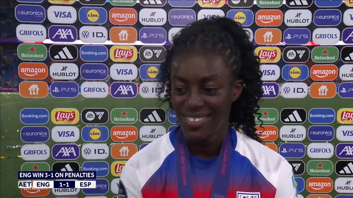 Ball girl four years ago, and now, European Champion and Young Player of the Tournament 🙌 Michelle Agyemang - An absolute SUPERSTAR ✨