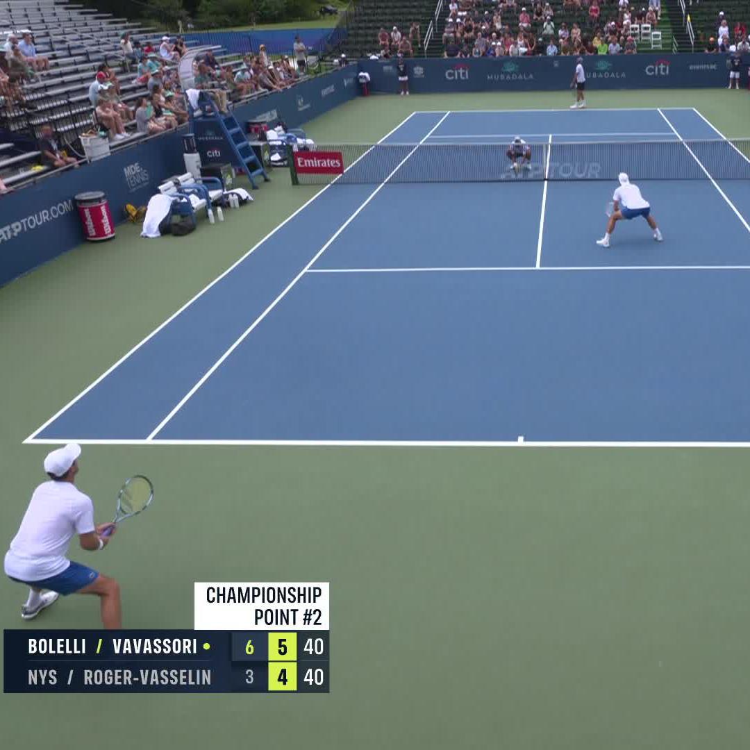 Italian stallions 🇮🇹 Simone Bolelli and Vavassori defeat Nys and Roger-Vasselin 6-3 6-4 to become the first Italian men’s doubles champions at #MubadalaCitiDCOpen