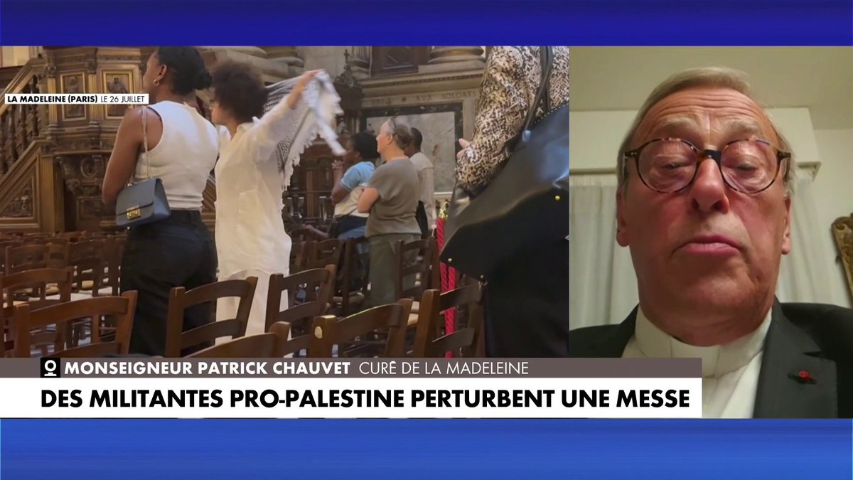 Le curé de La Madelaine Monseigneur Patrick Chauvet revient sur l'incident pro-Palestine : «Je vais porter plainte»