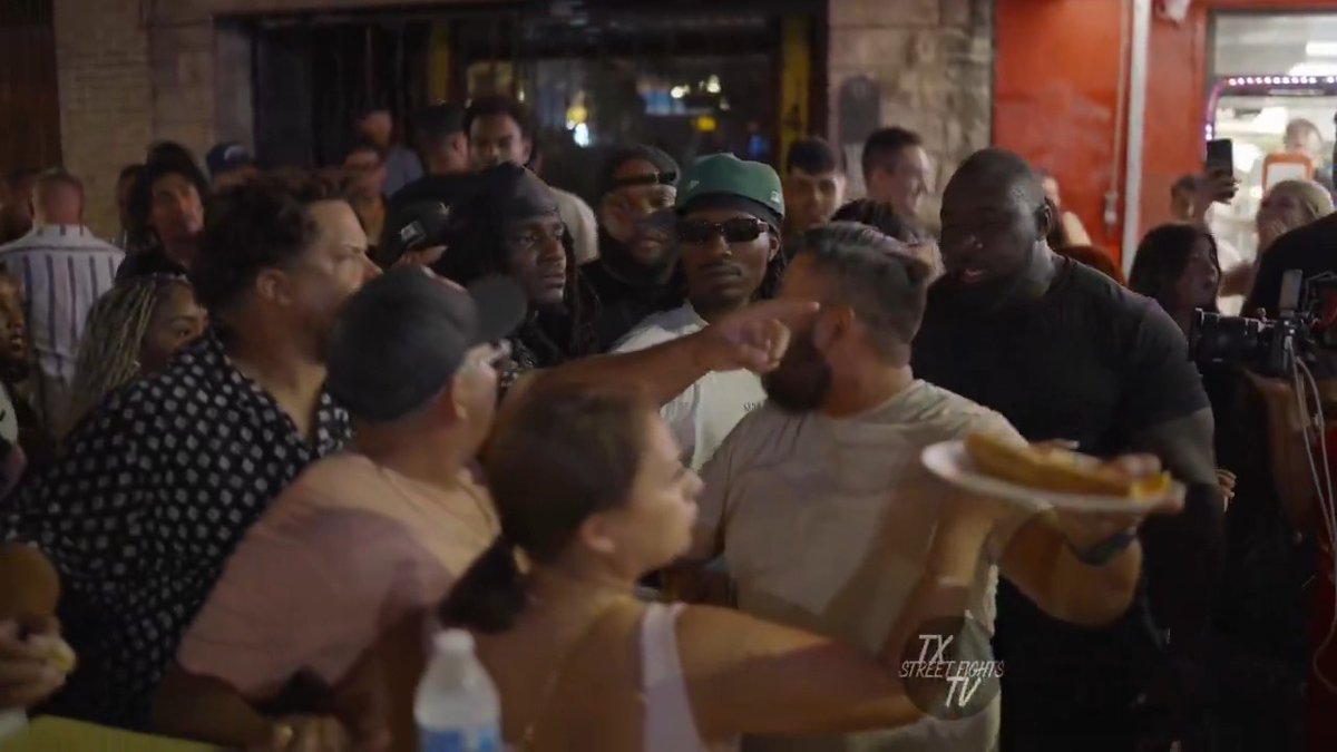 Crazy fights break out 6th Street Austin TX 7-26-2025 #fight #fights #Texas #dukedennis