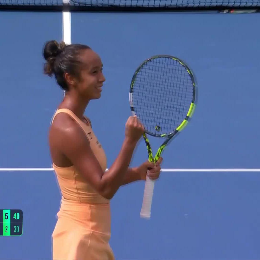 The moment Leylah Fernandez won her 4th career WTA singles title 🤩 #MubadalaCitiDCOpen