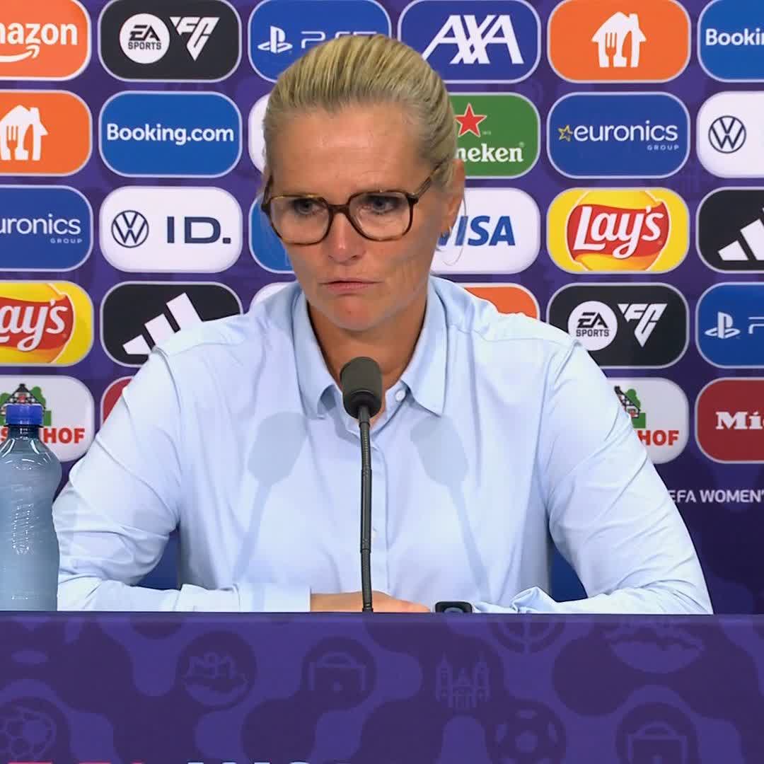 "Her journey has been incredible, like a fairytale" Sarina Wiegman credits "amazing" Hannah Hampton for her goalkeeping heroics in the Euros victory 🏆 {Credit: UEFA}