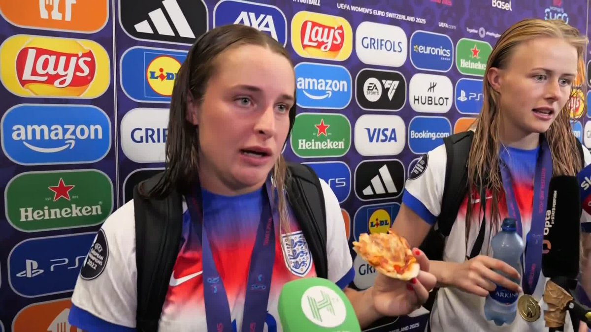 "My emotions are everywhere, best feeling in the world" Ella Toone reacts to England defending their Euros title with a penalty shootout victory against Spain 🏆