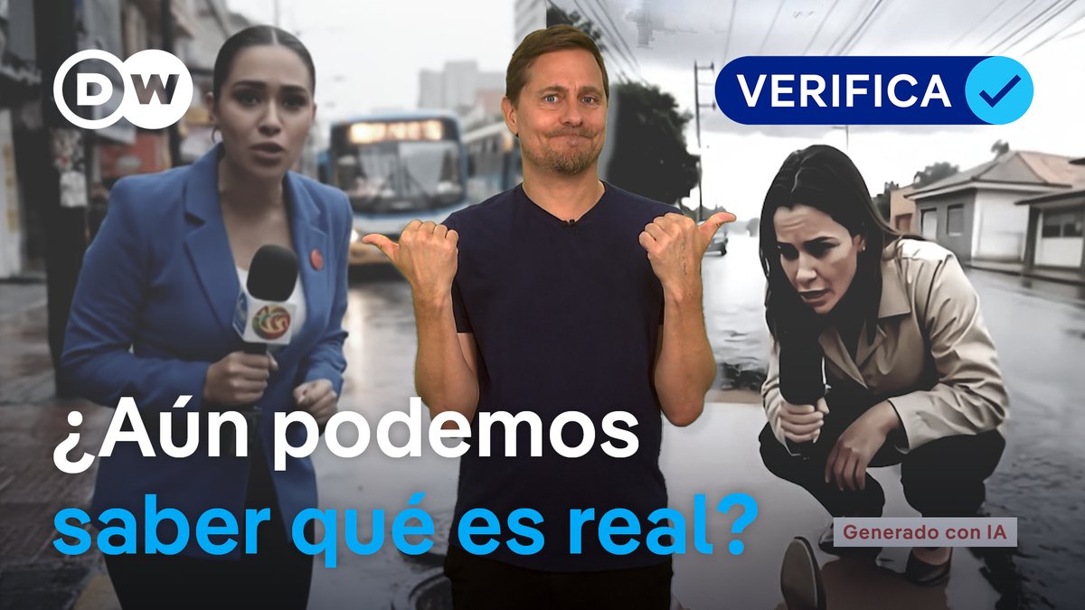 #DWVerifica si aún estamos a tiempo de distinguir noticias falsas del periodismo real Nuevas herramientas tecnológicas han provocado en apenas meses un aumento significativo de vídeos generados por inteligencia artificial. Y están al alcande de todos. Eso, combinado con unas redes sociales cada vez menos controladas genera un cóctel de alto riesgo. ¿Estamos a punto de no creer ya en lo real? /ir