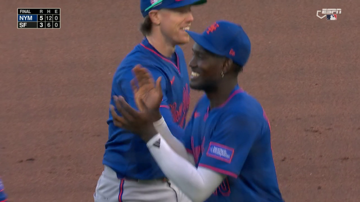 7️⃣ IN A ROW FOR THE METS 💪 Edwin Diaz gets out of the jam to sweep the series against San Francisco‼️