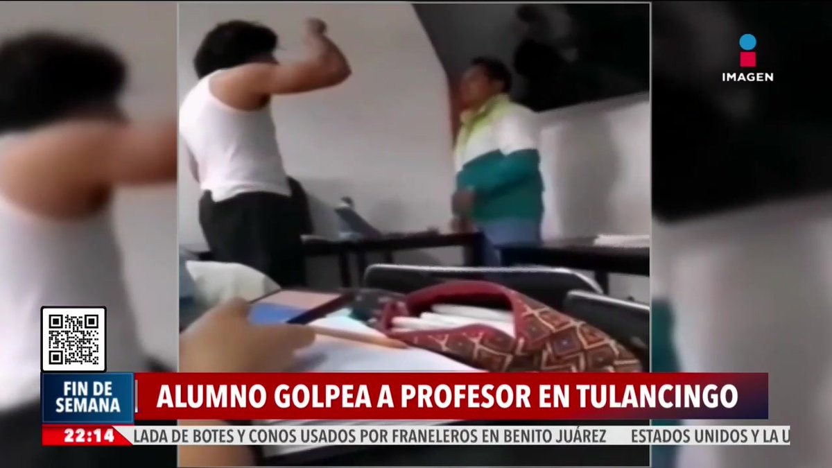 Alumno de la Universidad Politécnica de Tulancingo golpea y noquea a un profesor que presuntamente lo acosaba y se burlaba de él. #EsNoticia #ImagenNoticias Fin de Semana con Enrique Sánchez
