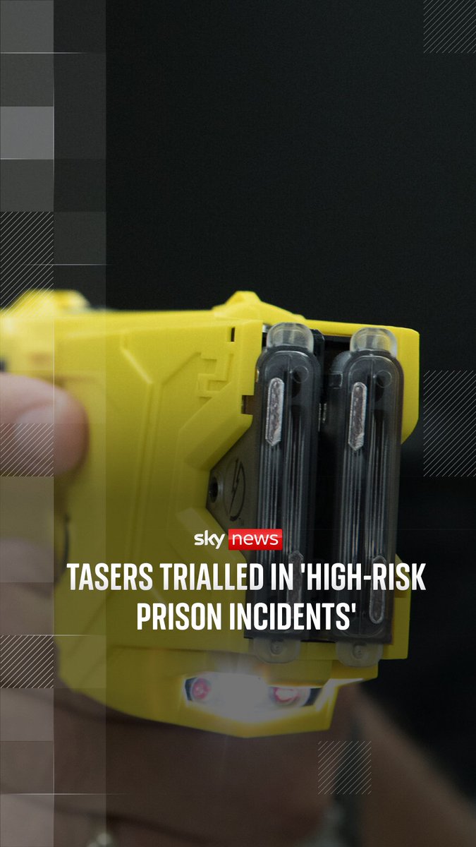 Warning: video contains flashing images Tasers can be used in prisons for the first time, to tackle "unacceptably high" levels of violence, as part of a new trial launched on Monday. Click here for more ➡️
