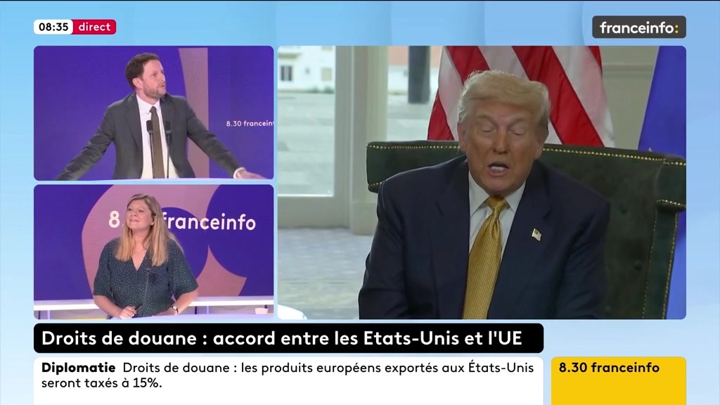 🔴 Accord entre les États-Unis et l’UE ➡️ "C’est un accord inégal et déséquilibré", estime Clément Beaune, Haut-Commissaire à la stratégie et au plan