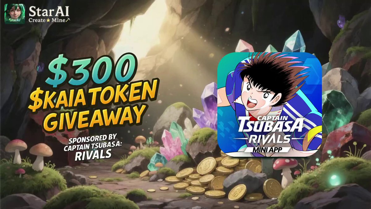 ⚽️ $KAIA Token Giveaway – Sponsored by Captain Tsubasa: Rivals! 🎉 We’ve teamed up with Captain Tsubasa: Rivals, the hit Web3 football game, to reward our amazing community with a $300 $KAIA token giveaway to 10winners! 🎁 How to Participate: 1⃣ Like & RT 2⃣ Follow: Captain Tsubasa -RIVALS- | Mini App StarAI 3⃣ Leave your Kaia wallet address ✨ Why Captain Tsubasa: Rivals? Backed by Animoca Brands and honored as a KAIA Wave winner, Captain Tsubasa: Rivals is an officially licensed Web3 game inspired by the iconic Japanese manga series. With over 12 million players worldwide, it's one of the most anticipated IP-based projects on LINE and Telegram Mini Apps. 🇯🇵⚽ The game is preparing for its TGE, and this is your chance to get in early and win real rewards! ⚽️ Try the game now on LINE: 🎯 Don’t miss this opportunity to score $KAIA and discover one of the most exciting Web3 games today! #CaptainTsubasa #Giveaway #KAIA #StarAI