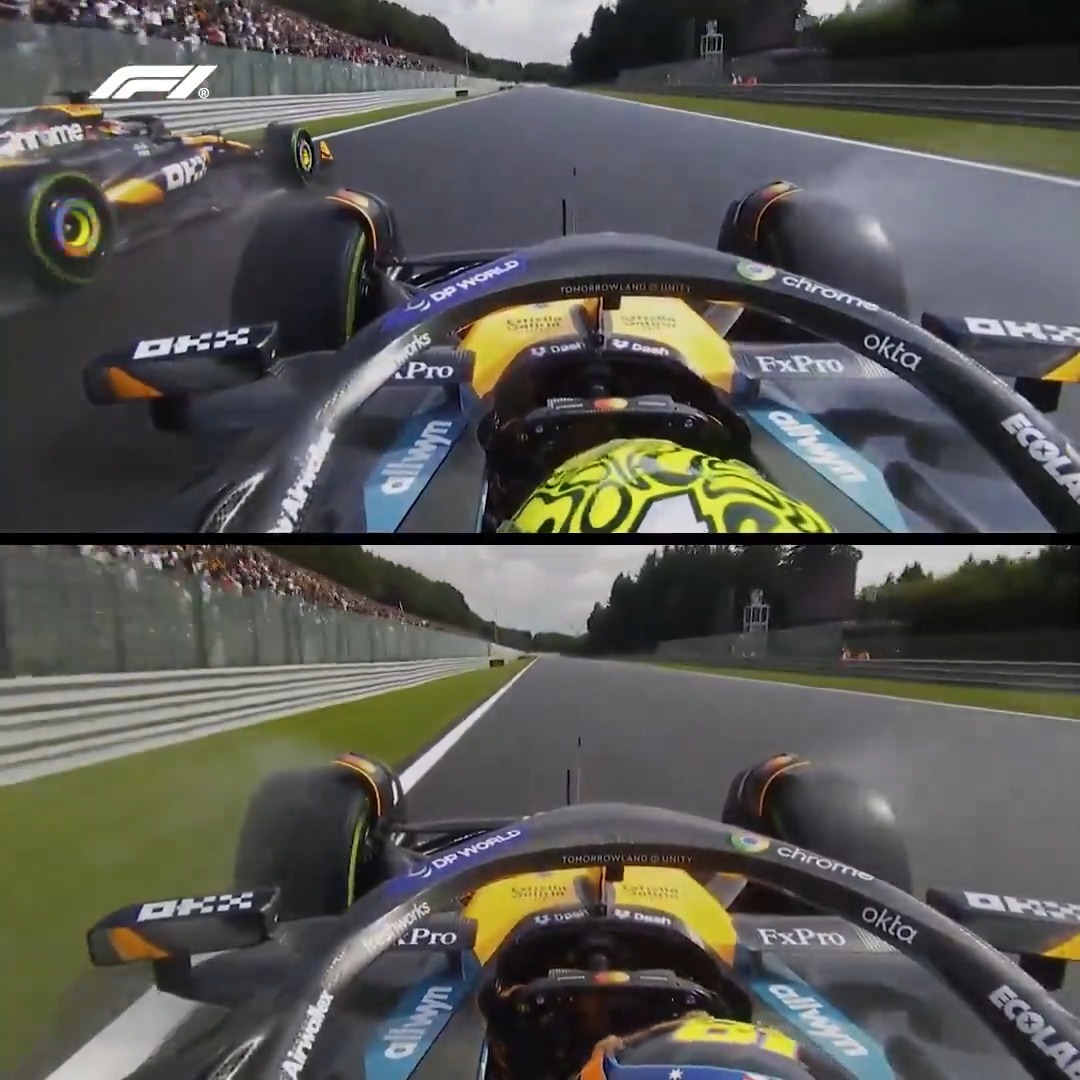 The definitive battle at the rolling race start, presented by Amazon Web Services ⚔️ #F1 #F1Insights #BelgianGP
