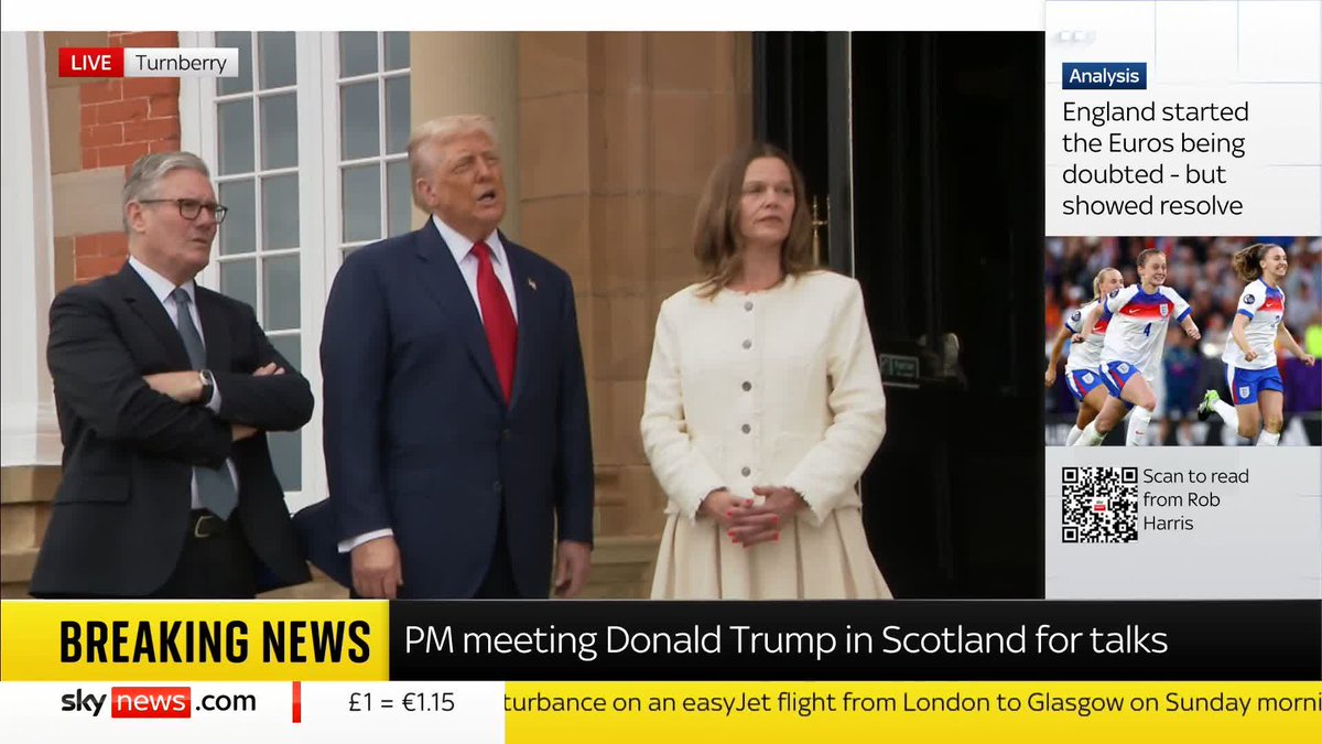 Ahead of his talks with Sir Keir Starmer, President Trump says a ceasefire for Gaza is 'possible'. 📺 Sky 501, Virgin 602, Freeview 233 and YouTube