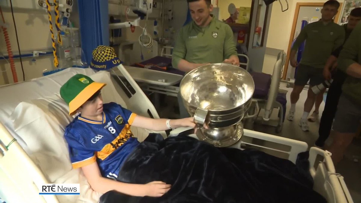 All-Ireland senior football champions Kerry are on their way home today but they started the day with a visit to Children's Health Ireland at Temple Street, reports @MartyMOfficial #GAA