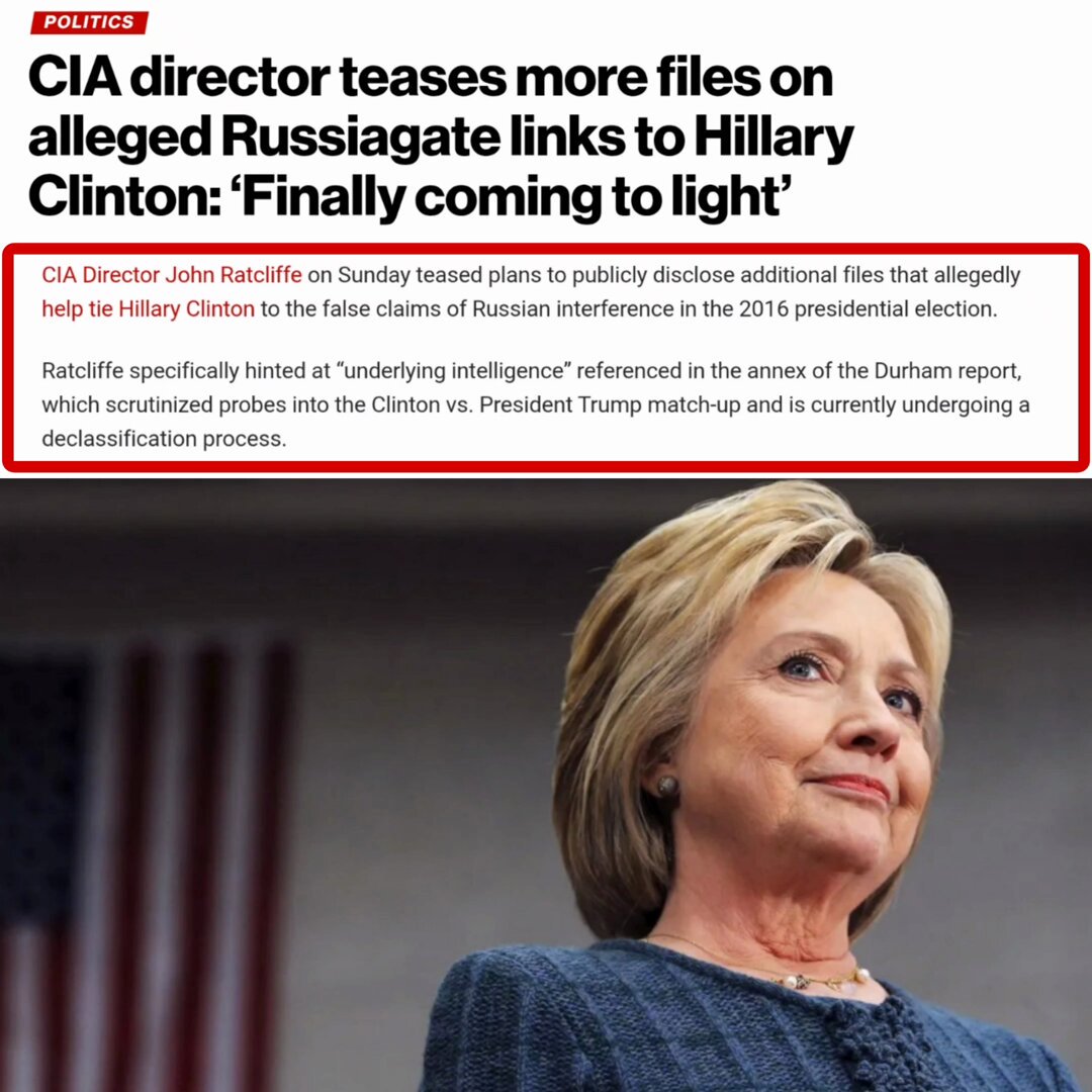 HILLARY CLINTON & BIDEN'S FBI PLAYED A BIGGER ROLE THAN WE THOUGHT as new files confirm links to Russiagate, which are being prepared and reviewed for declassification by CIA Dir. Ratcliffe. Since Ratcliffe is Trump's Director of the CIA, he his now capable of retrieving documents that we did not have access to before during the Russia Collusion coverup by Obama and his administration. Hillary, the Biden administration, and the FBI had a larger role in the total undermining and conspiracy against President Trump than we first believed. Hillary had classified files at a non-secure location, in a safe at her attorney's office and was asked when they wanted to retrieve those files. She got away with having these files above her clearance. What hasn't she gotten away with? Donald Trump was raided by the Biden administration, and his FBI, who brought CNN and aired it live, the FBI had guns drawn, with permission to k*ll to retrieve documents. What were some of those documents they were after? The Intelligence Community Assessment related to the Obama and Hillary Orchestrated Russia Collusion hoax against Donald Trump. They knew they were caught and they tried everything to cover their tracks, clean up the evidence, but they couldn't. They got caught. With evidence. And we have all of it. The statue of limitations will also not be a problem because with conspiracy involved, the timer does not start until the last act of the conspiracy. You could argue and say the conspiracy has never ended. They're still trying to cover it up. This is getting good. Are you ready? Justice will prevail.