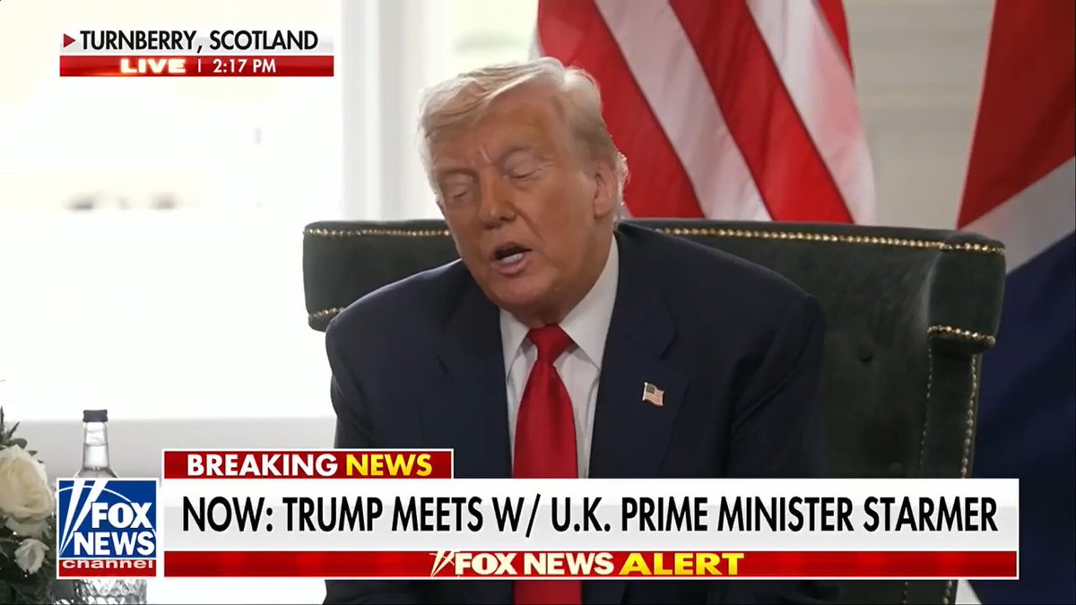 President Trump explains his "One Big Beautiful Bill" to the people of Scotland: "Low taxes bring growth."