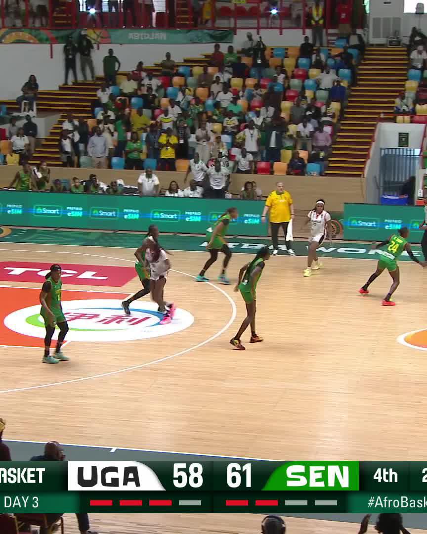 😱 WHAT A SHOT! 😱 🇺🇬 Paige Robinson sends it to OT! 🔥 Gazelles Basketball x #AfroBasketWomen #LeadWithLegacy