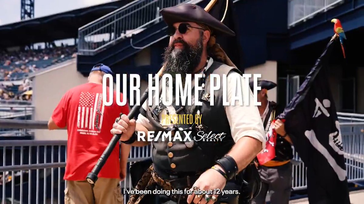 You can find him at most games, patrolling the open seas of PNC Park. The Captain of the Renegades of the Rotunda 🫡 Our Home Plate presented by RE/MAX Select Realty