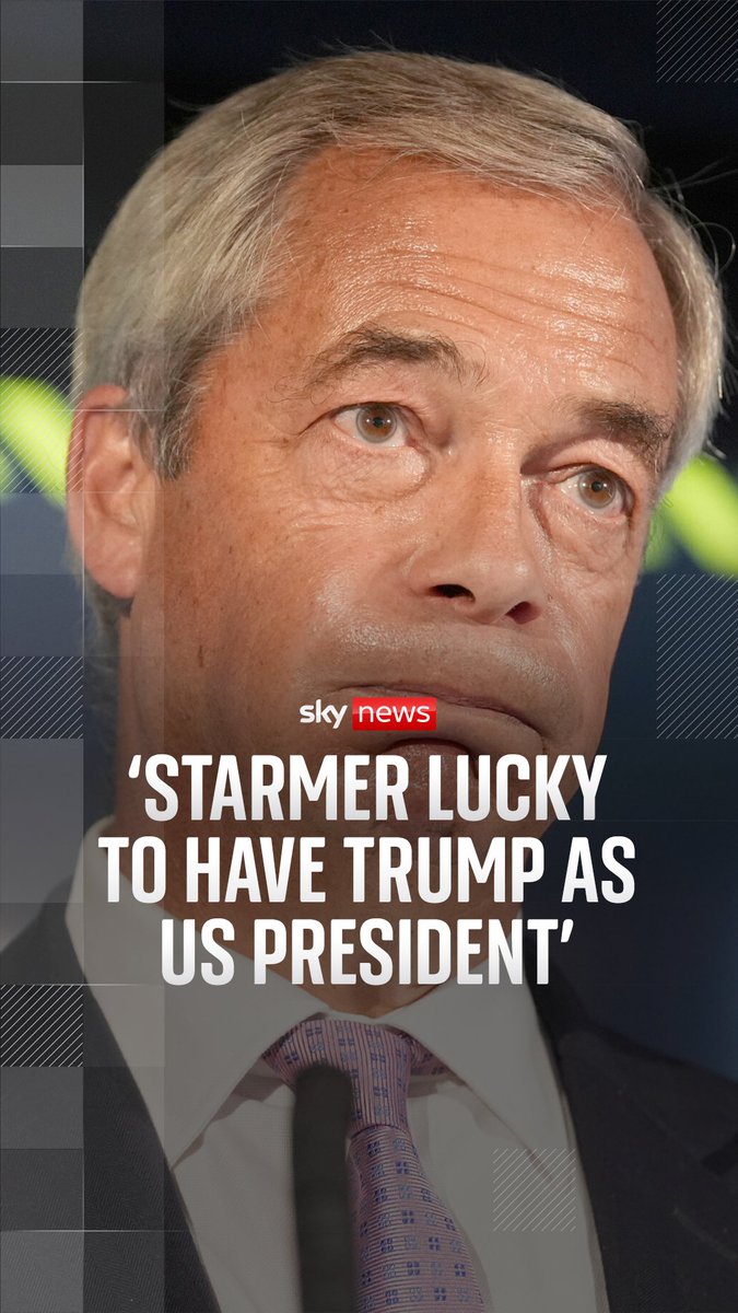 Leader of Reform UK Nigel Farage, has said that Sir Keir Starmer is 'lucky' to have Donald Trump as the United States President.