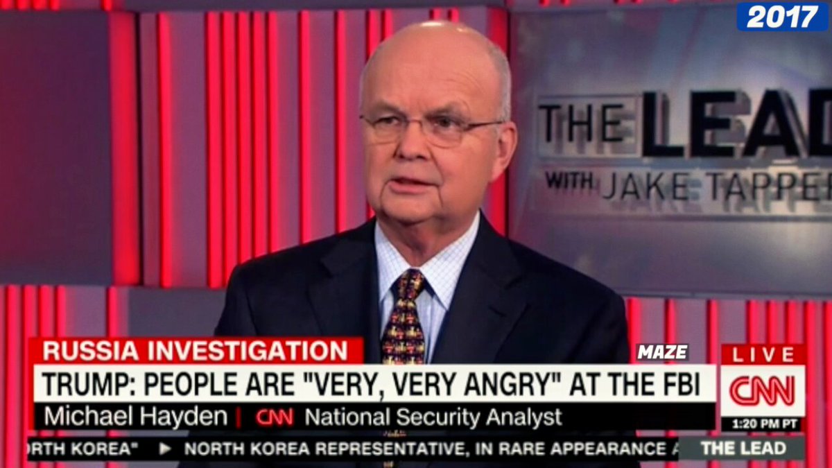 Thanks to RussiaGate and the media's desire to participate in it, this is what was considered news during Trump's first term. 2017. Fake journalist (Jake Tapper) discusses a story by a fake news outlet (WP) with treasonous hoax pusher and one of the spies who lied in 2020 (Michael Hayden) about Trump refusing to listen to fake intelligence reports. Imagine what a trusting CNN follower would believe after years of segments like this one. RussiaGate was such a web of lies. It broke so many minds and caused permanent damage to so many people.