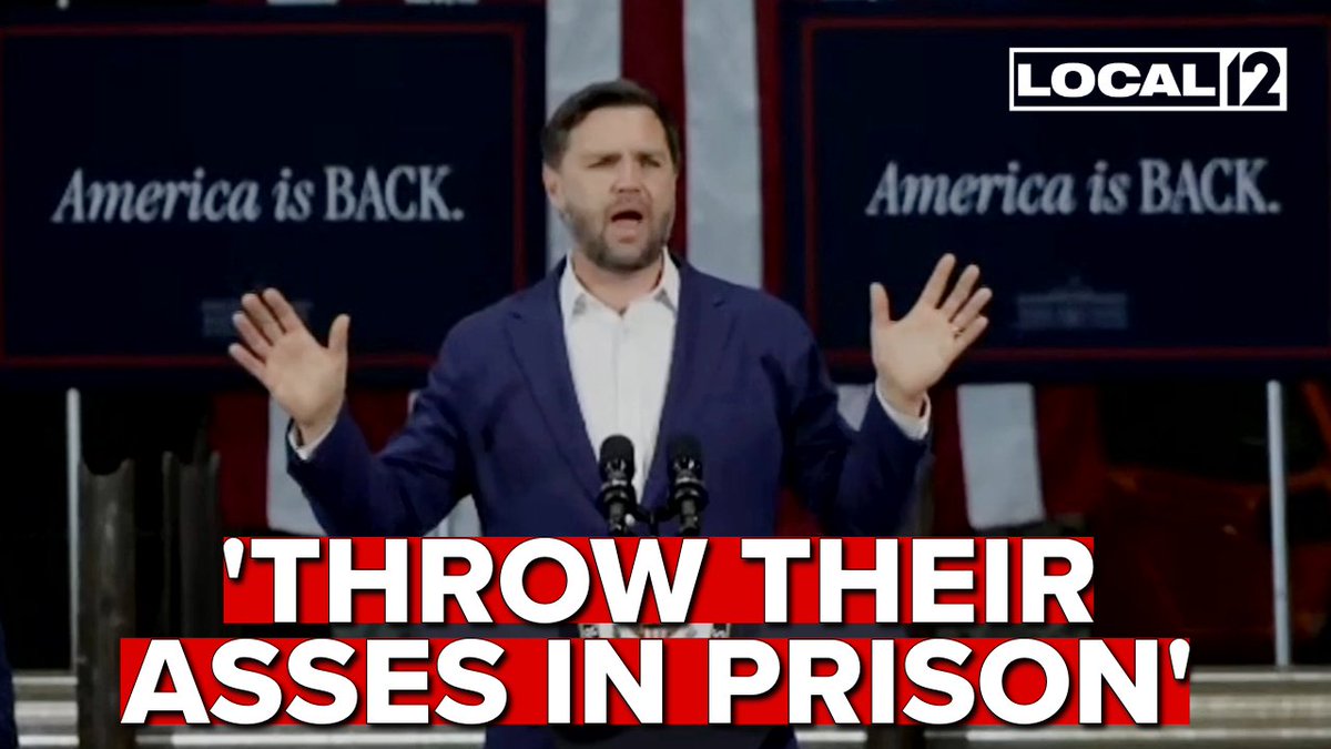 "Throw their asses in prison" Vice President JD Vance addresses the brawl that took place in Downtown Cincinnati this weekend, while speaking in Canton on Monday.