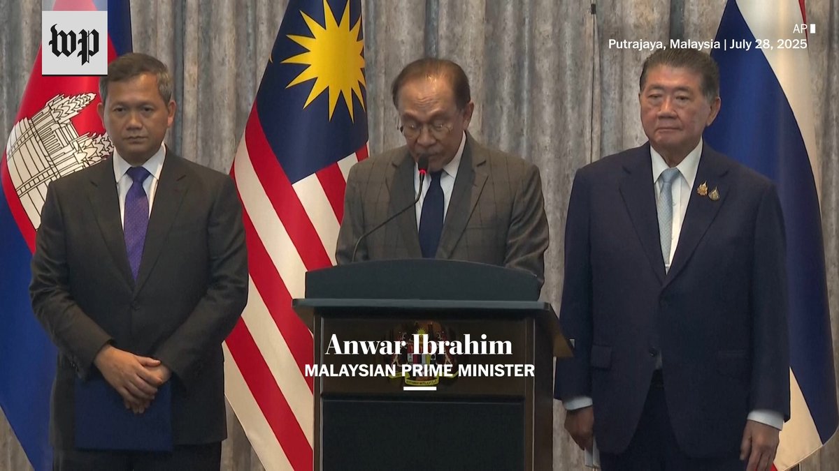 Cambodia and Thailand have agreed to an “immediate and unconditional” ceasefire in their escalating border dispute after talks in neighboring Malaysia, that country’s prime minister announced.