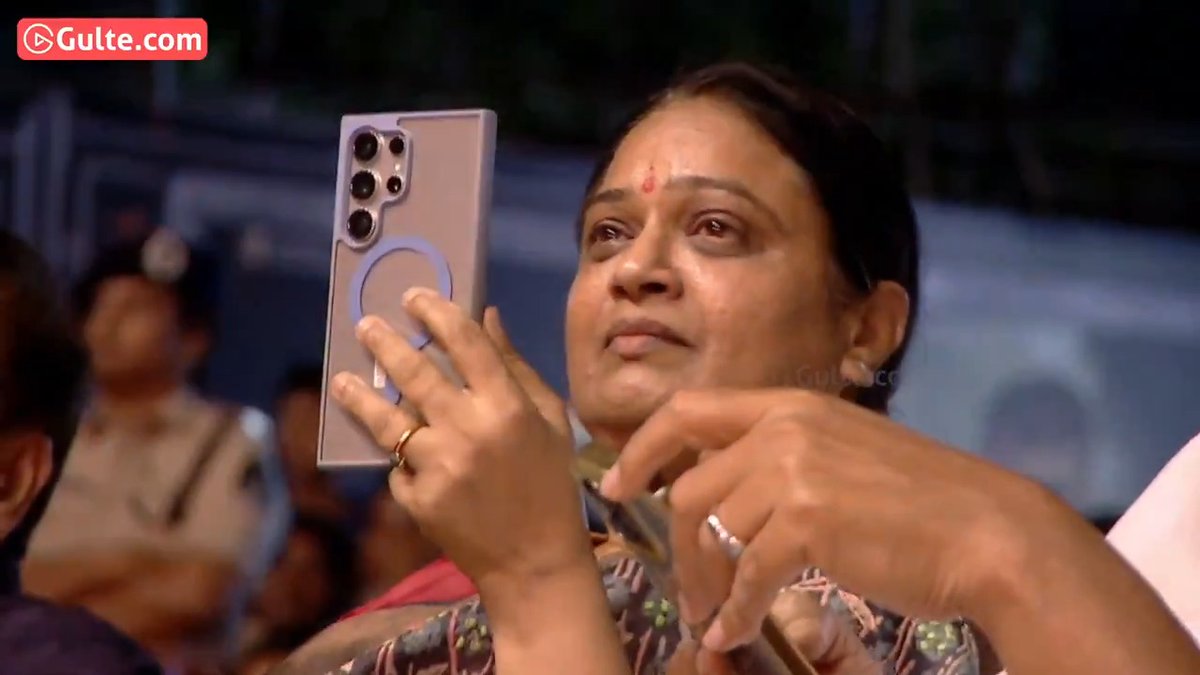 #VijayDeverakonda's mother got emotional watching Vijay's AV at #Kingdom Pre Release.