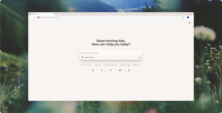 A whole new way to pilot the web.​ ​ 🏠 New Modern Homepage​ ✍️ Quick Compose​ 🤝 Simple Task Handoff​ 🗣️ Voice Navigation ​ Try now: