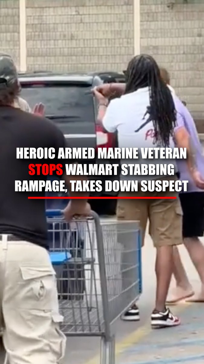 Marine veteran Derrick Perry and fellow bystanders are being hailed as heroes after stopping a stabbing spree at Walmart, saving lives and holding the suspect until police arrived.