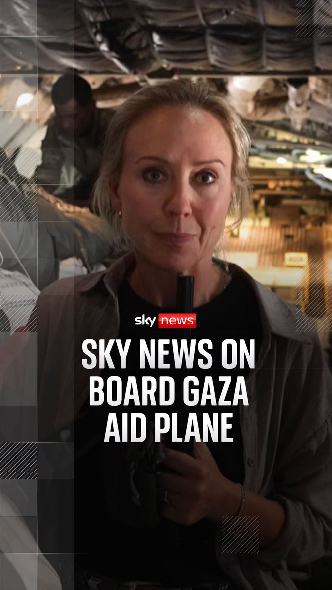 Sky News goes on board a Jordanian plane dropping aid over Gaza, as the UN warns the next few days are make or break for thousands of people facing starvation. Sky's @SallyLockwood reports. Read more ➡️