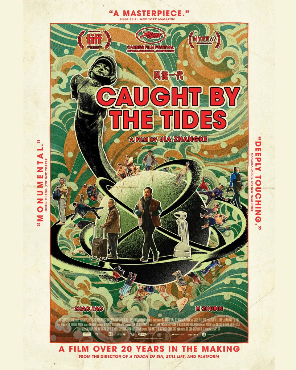 Premiering exclusively on Criterion Channel on August 5: Jia Zhangke's CAUGHT BY THE TIDES (2024), a kaleidoscopic odyssey across time and space. The latest feature from the visionary director is an entirely original, captivating epic that draws on a 23-year collaboration between Jia and actors Zhao Tao and Li Zhubin, casting them as a pair of estranged lovers, tracking these characters across an increasingly alien China as they age in real time, from the dawn of the millennium to the COVID-19 era.