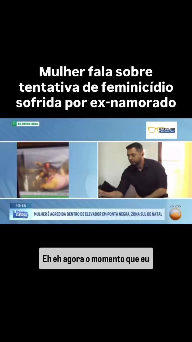 A mulher espancada pelo covarde Igor Cabral relatou que já tinha sofrido empurrões e violência psicológica. Entrevista concedida a TV Tropical.