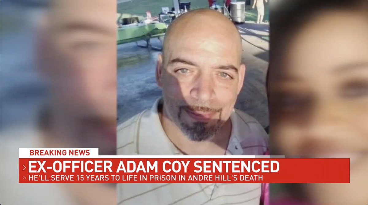 Former officer Adam Coy was sentenced to 15 years to life for killing Andre Hill, an unarmed Black man, in 2020. Coy shot Andre within seconds while holding a cell phone, not a weapon. My heart is with Andre’s family as they face a life without their beloved Andre.