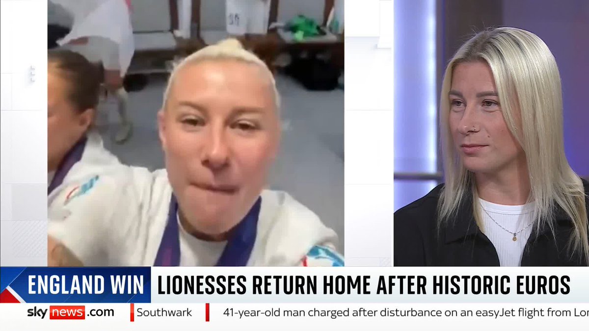 'If you don’t like women’s football, politely go about your day.' Former Lioness Bethany England speaks to Sarah-Jane Mee following England's historic Euros win over Spain. 📺 Sky 501, Virgin 602, Freeview 233 and YouTube