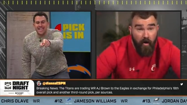 The AJ Brown trade…still the best Jason Kelce